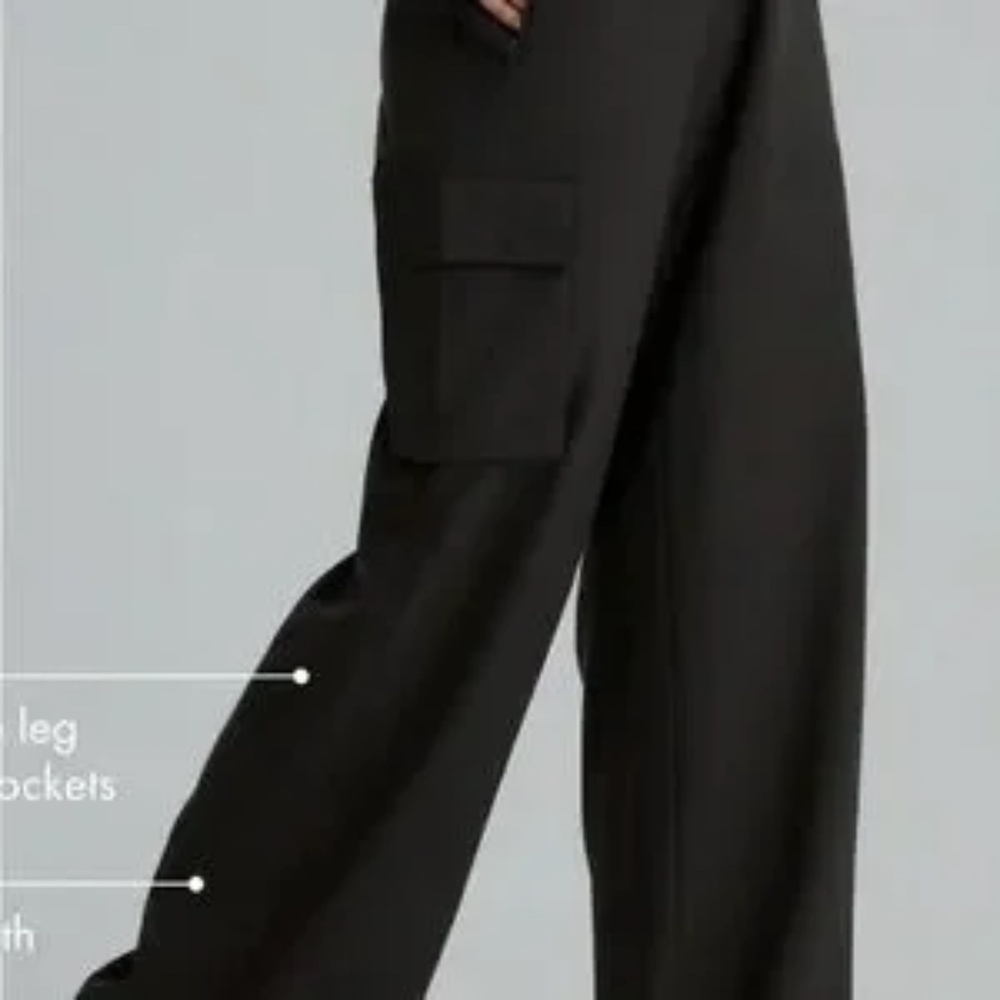 Beyond Yoga Wide Leg Cargo Pants City Chic Black size Large - Picture 3 of 6
